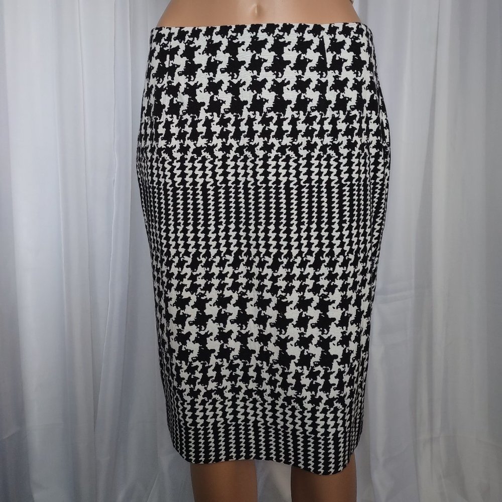 Worthington black and white houndstooth pencil skirt size 4P